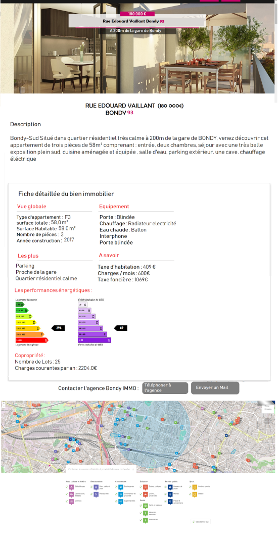 Site pour Agence Immobilière